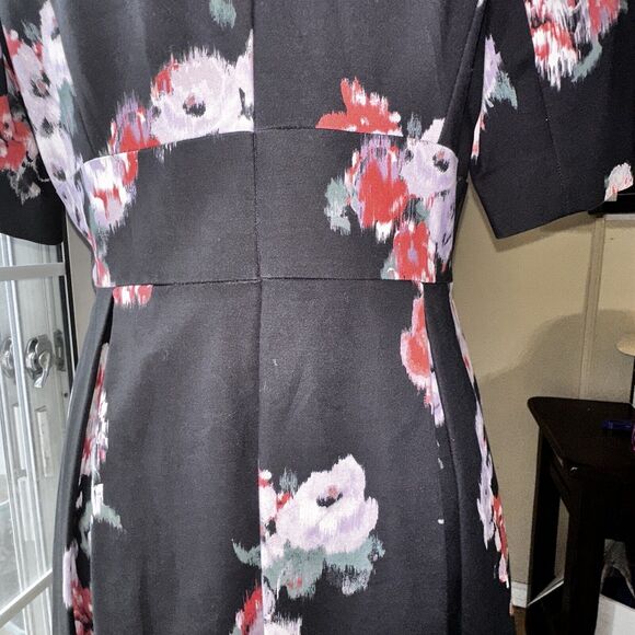 NWT Brooks Brothers Ponte Rose Dark Navy Party Dress Fit Flare Size 10 $228 - Picture 15 of 16